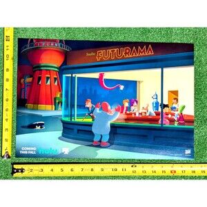 Futurama "Diner" SDCC 2025 12×18 New Season Promo Poster Fox/Hulu Booth EUC